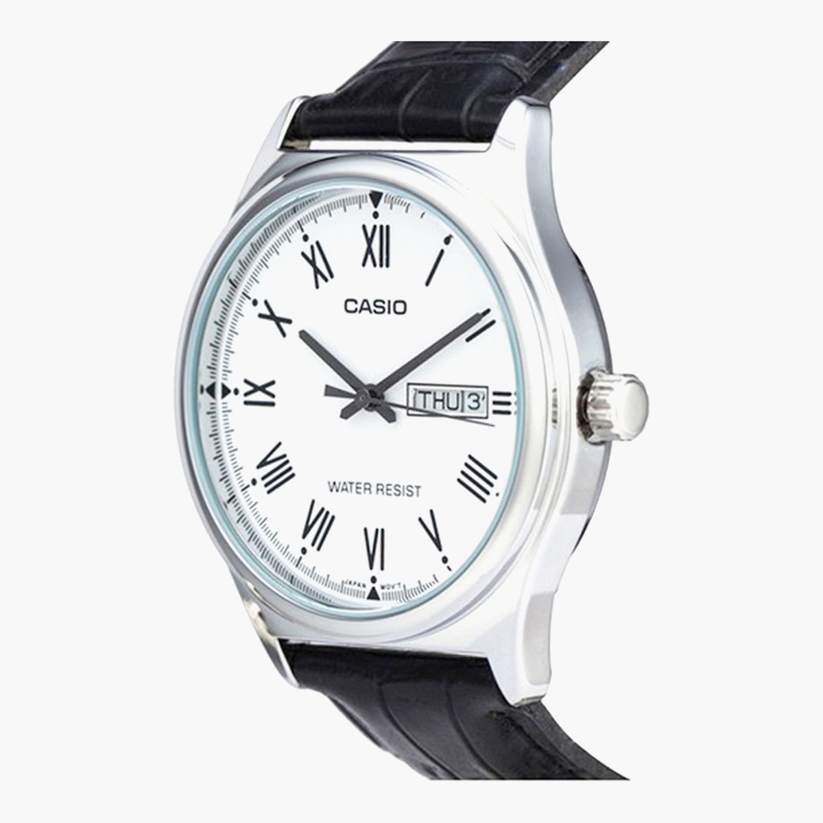 MTP-V006L-7BUDF- راقب حزام جلد تناظرية أسود ملك الرجال كاسيو-men-watchesandjewellery-watches-image-2