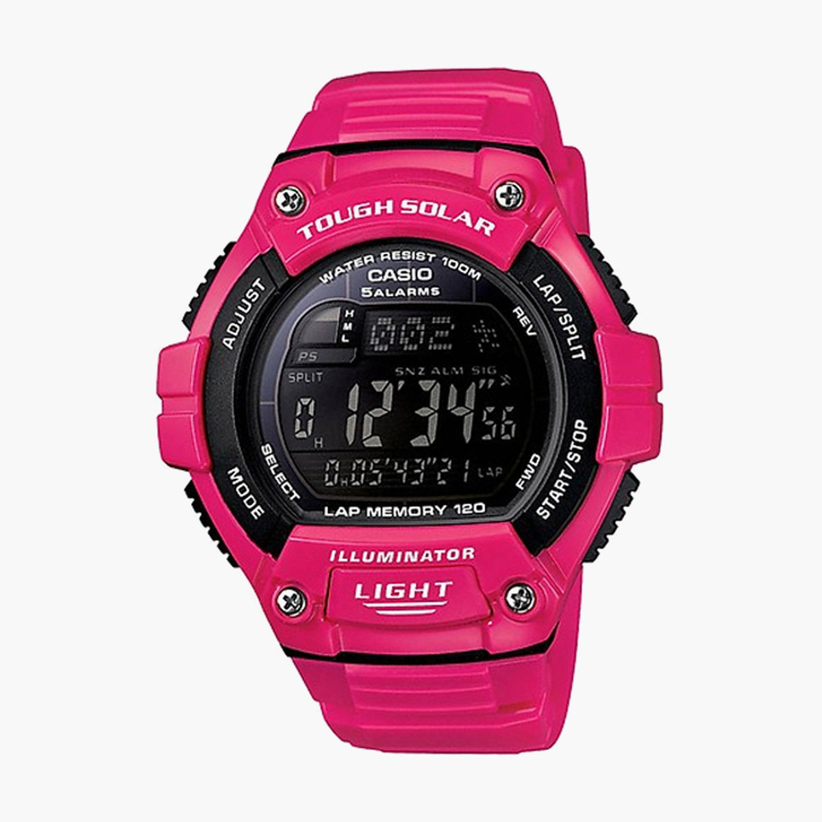 W-S220C-4BVDF- راقب حزام راتنج رقميّة لون القرنفل للنساء كاسيو-women-watchesandjewellery-watches-image-1