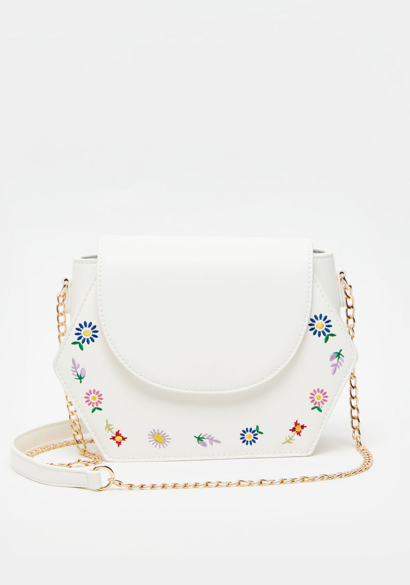Missy Floral Embroidered Crossbody Bag with Chain Strap-Women%27s Handbags-image-0