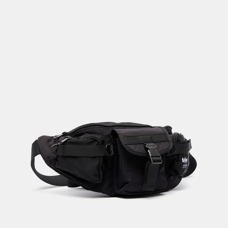 Lee Cooper Solid Waist Bag with Zip Closure