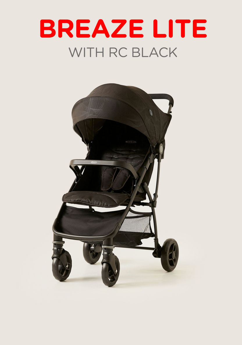 Graco Breaze Lite Black Baby Stroller with Sun Canopy (Upto 3 years)-Strollers-image-2