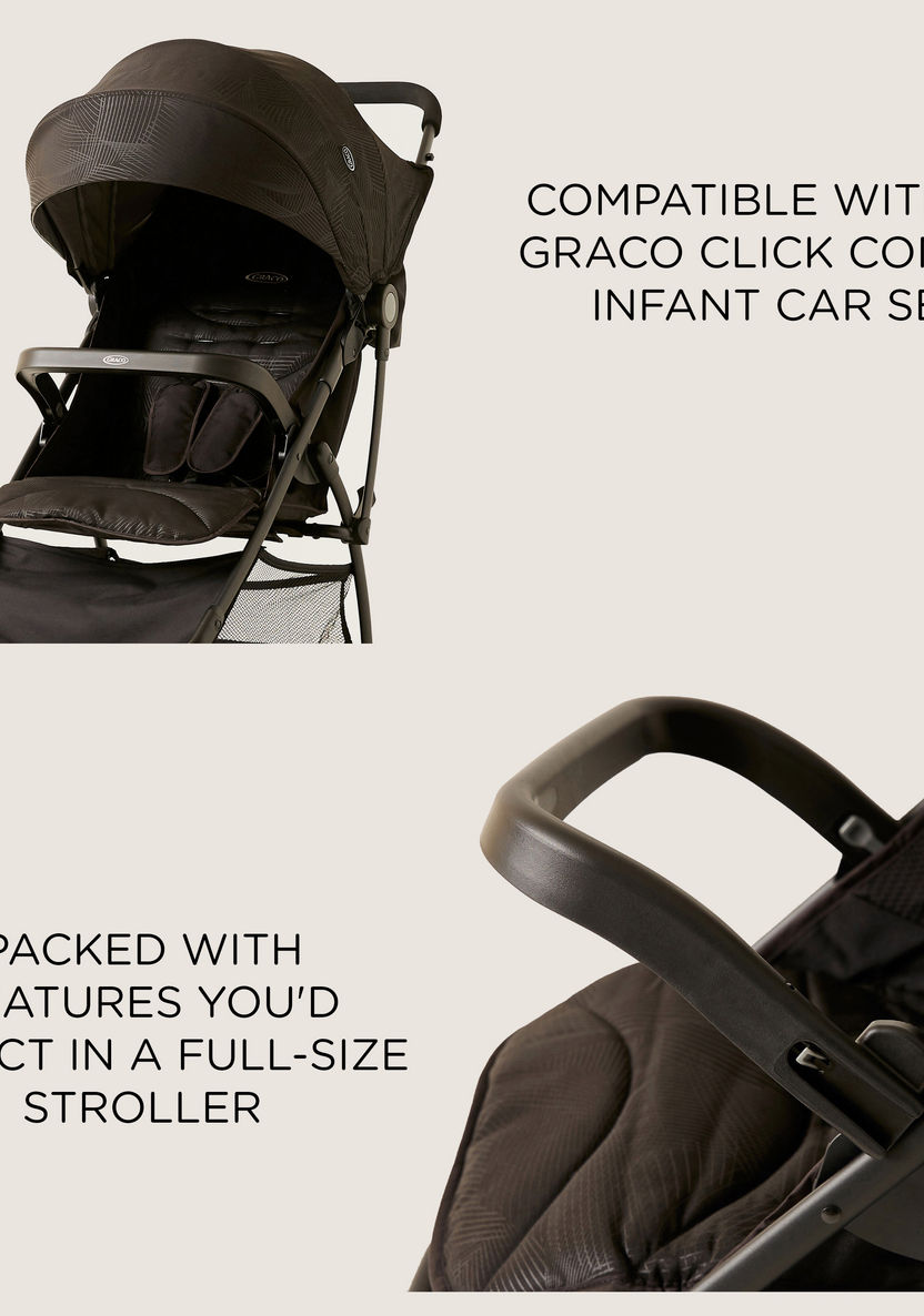 Graco Breaze Lite Black Baby Stroller with Sun Canopy (Upto 3 years)-Strollers-image-3