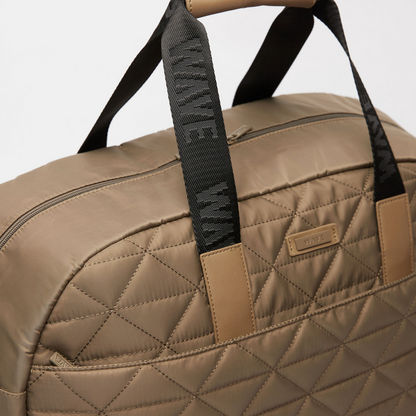 Wave Textured Duffel Bag with Detachable Strap and Zip Closure-Duffle Bags-image-2