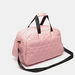 Wave Textured Duffel Bag with Detachable Strap and Zip Closure-Duffle Bags-thumbnailMobile-1