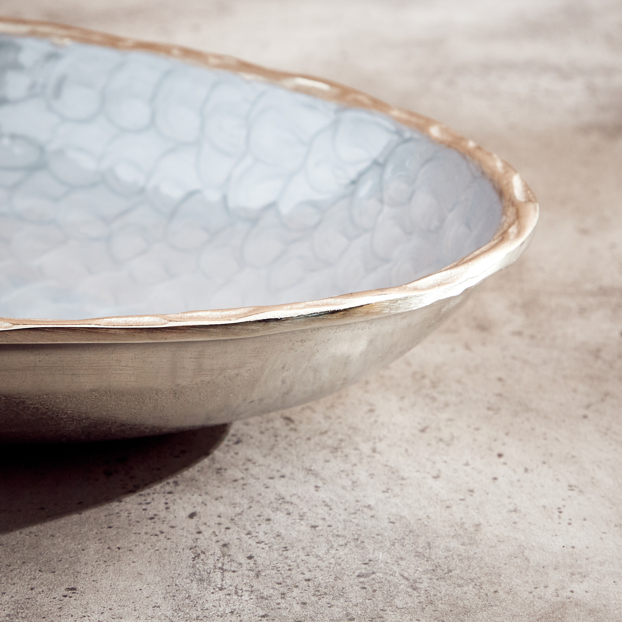 Floral Bunch Metal Decorative Bowl - 44x22 cms-household-dining-dinnerware-bowls-image-4