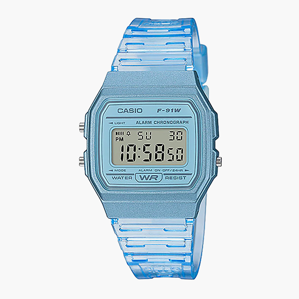 Casio Unisex Blue Digital Resin Strap Watch -F-91WS-2DF-men-watchesandjewellery-watches-image-1