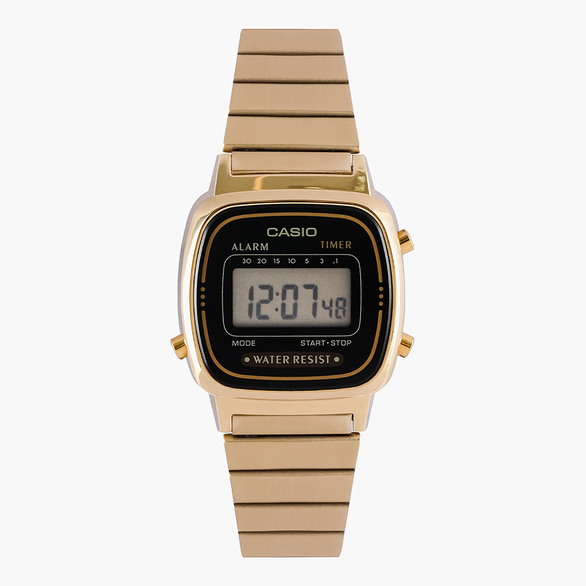 LA670WGA-1DF- راقب حزام ستانليس ستيل رقميّة ذهبي للنساء كاسيو-women-watchesandjewellery-watches-image-1