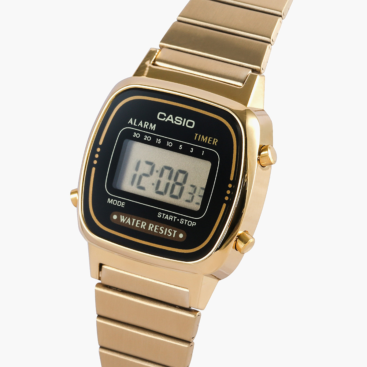LA670WGA-1DF- راقب حزام ستانليس ستيل رقميّة ذهبي للنساء كاسيو-women-watchesandjewellery-watches-image-2
