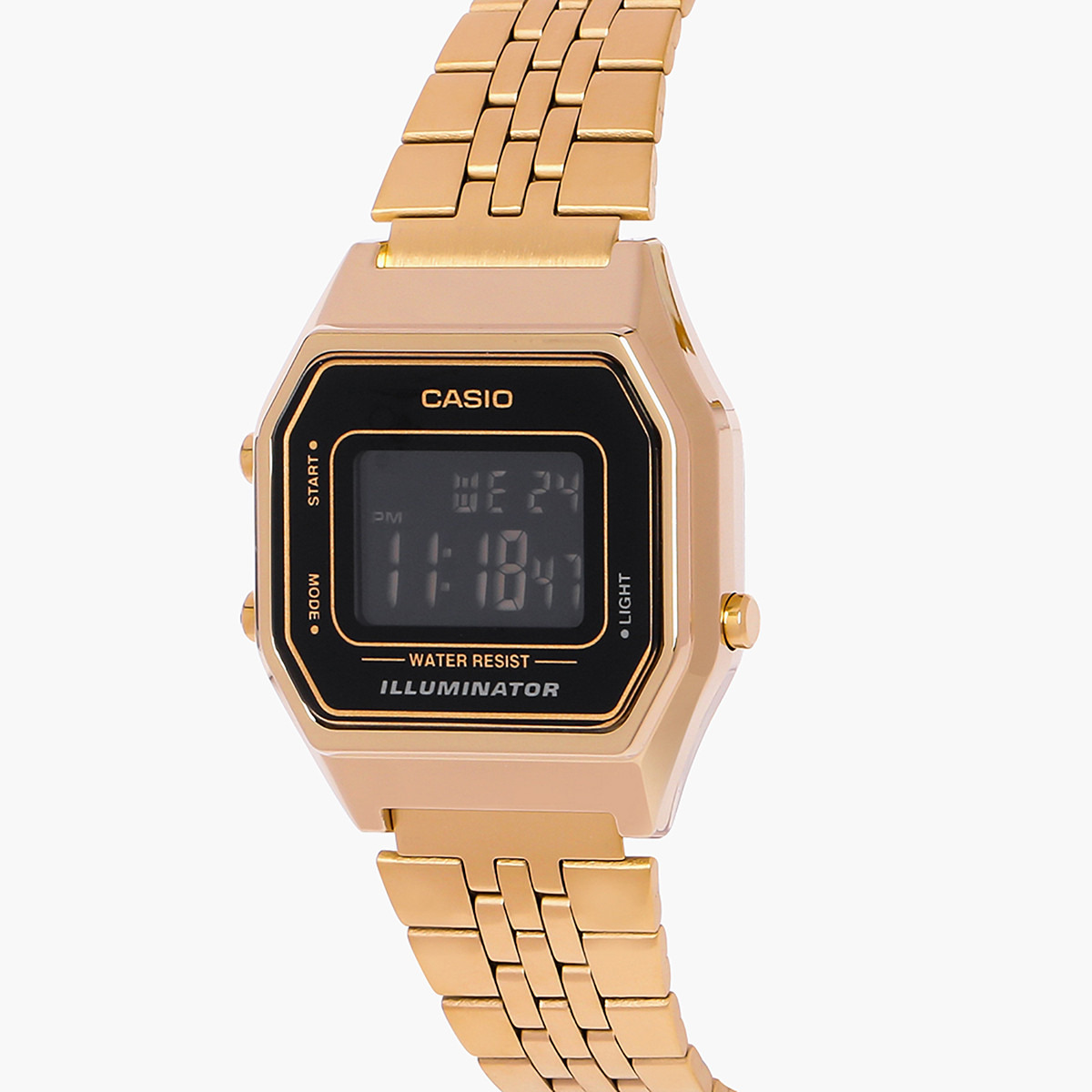 Casio Women's Gold Digital Stainless Steel Strap Watch -LA680WGA-1BDF-women-watchesandjewellery-watches-image-2