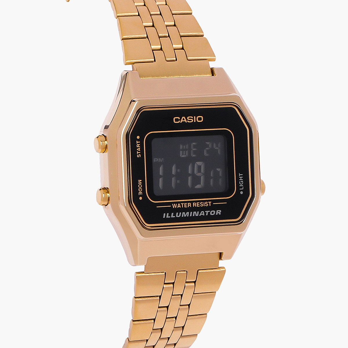 Casio Women's Gold Digital Stainless Steel Strap Watch -LA680WGA-1BDF-women-watchesandjewellery-watches-image-3