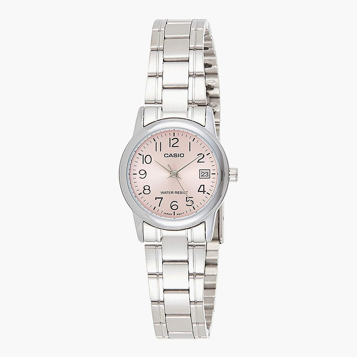 LTP-V002D-4BUDF- راقب حزام ستانليس ستيل تناظرية بني للنساء كاسيو-women-watchesandjewellery-watches-image-1