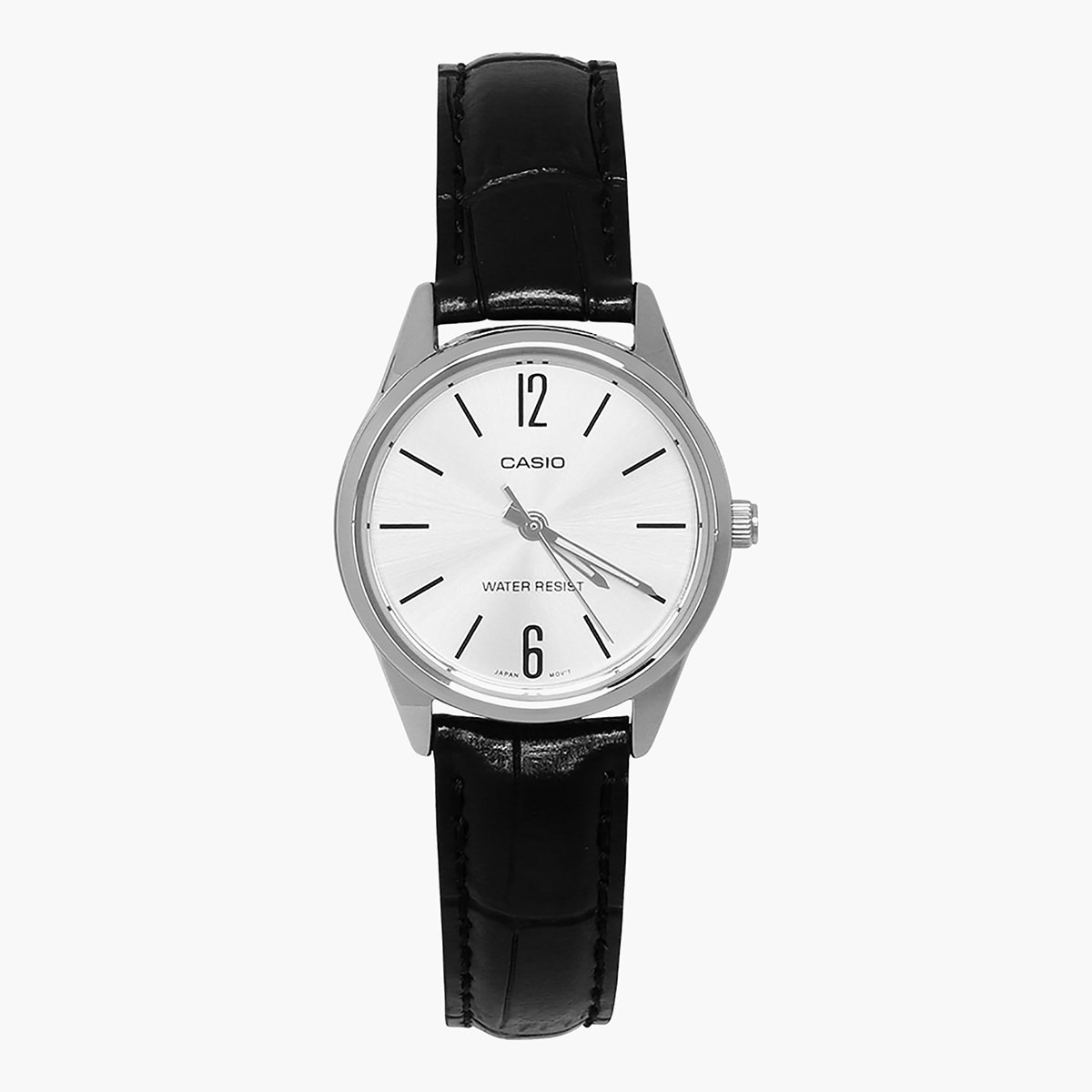 LTP-V005L-7BUDF- راقب حزام جلد تناظرية أسود للنساء كاسيو-women-watchesandjewellery-watches-image-1