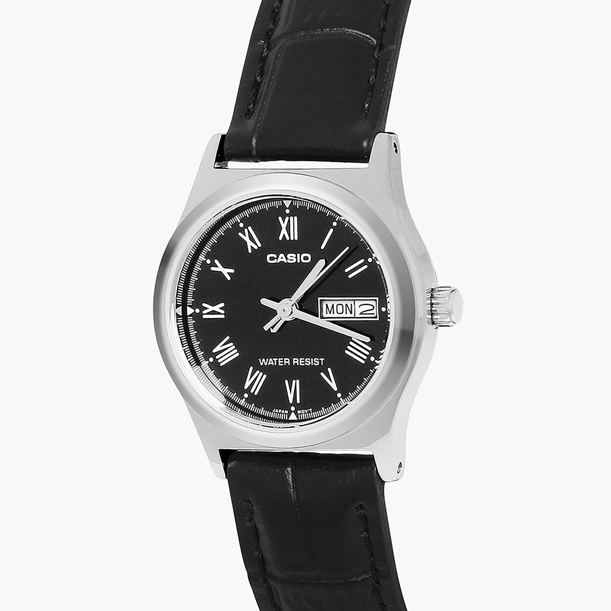 Casio Women's Black Analog Leather Strap Watch -LTP-V006L-1BUDF-women-watchesandjewellery-watches-image-2