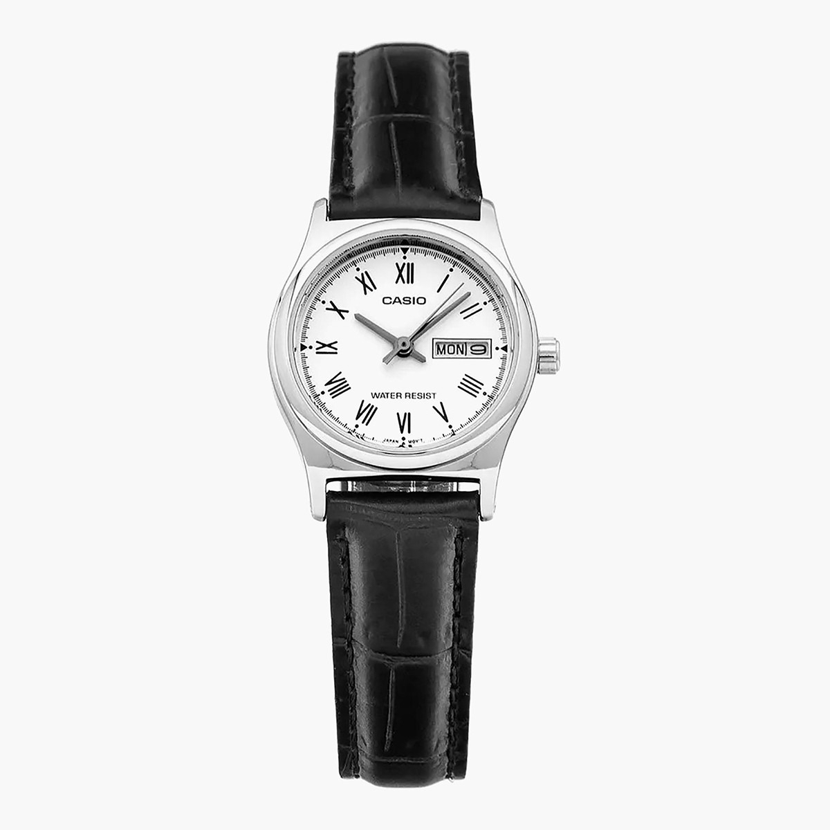 Casio Women's Black Analog Leather Strap Watch -LTP-V006L-7BUDF-women-watchesandjewellery-watches-image-1