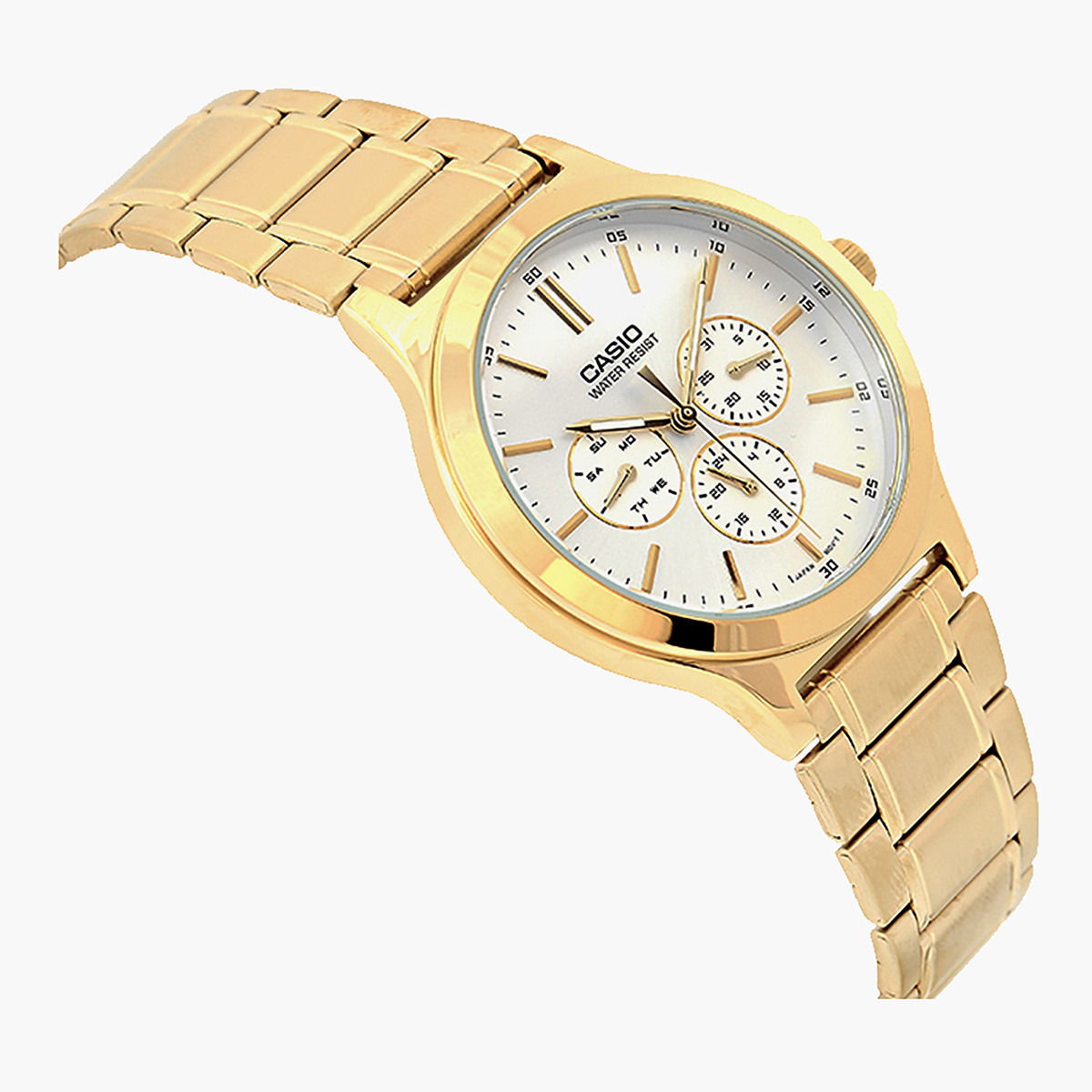 Casio Men's Gold Analog Stainless Steel Strap Watch -MTP-V300G-7AUDF-men-watchesandjewellery-watches-image-2