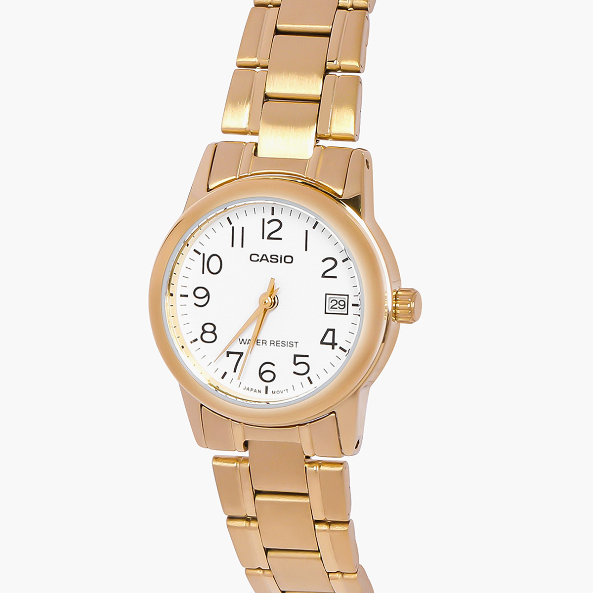 Casio Women's Gold Analog Stainless Steel Strap Watch -LTP-V002G-7B2UDF-women-watchesandjewellery-watches-image-1