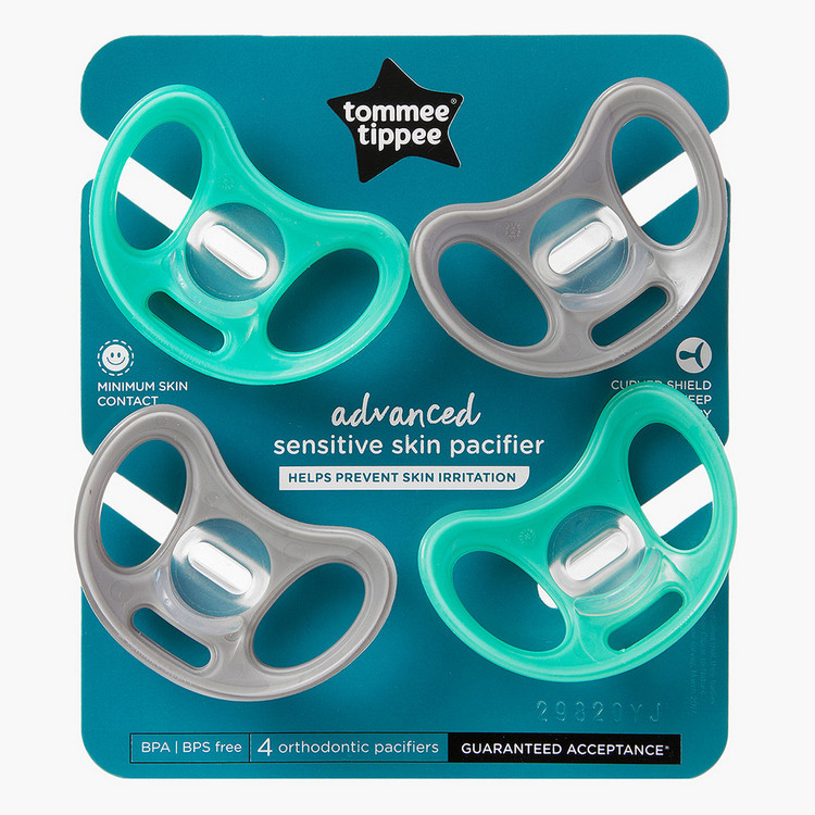 Tommee Tippee Closer To Nature Advance Sensitive 4-Piece Soother Set - 6-18 Months
