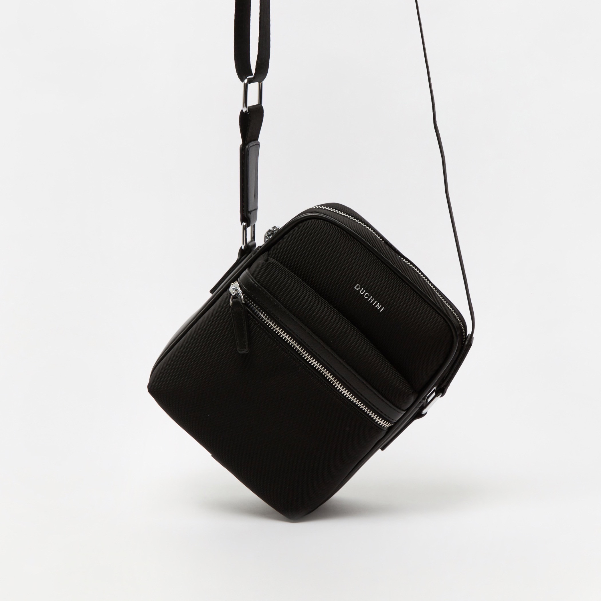 Duchini Solid Crossbody Bag with Adjustable Strap and Zip Closure-travel-accessories-image-2