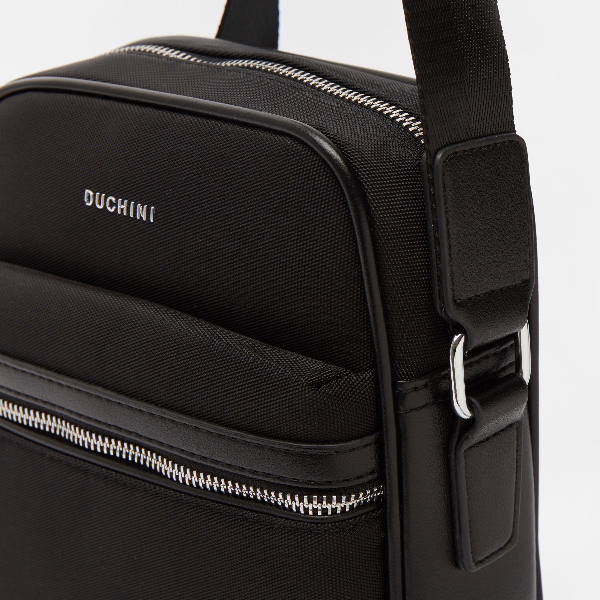 Duchini Solid Crossbody Bag with Adjustable Strap and Zip Closure-travel-accessories-image-5
