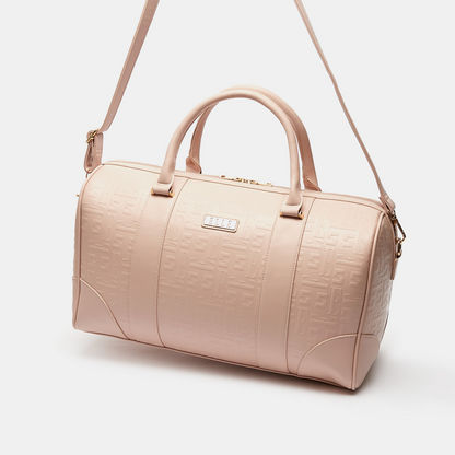ELLE Monogram Duffel Bag with Double Handle and Detachable Strap-Duffle Bags-image-2