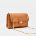 ELLE Monogram Crossbody Bag with Chain Strap and Twist Lock Closure-Women%27s Handbags-thumbnailMobile-2