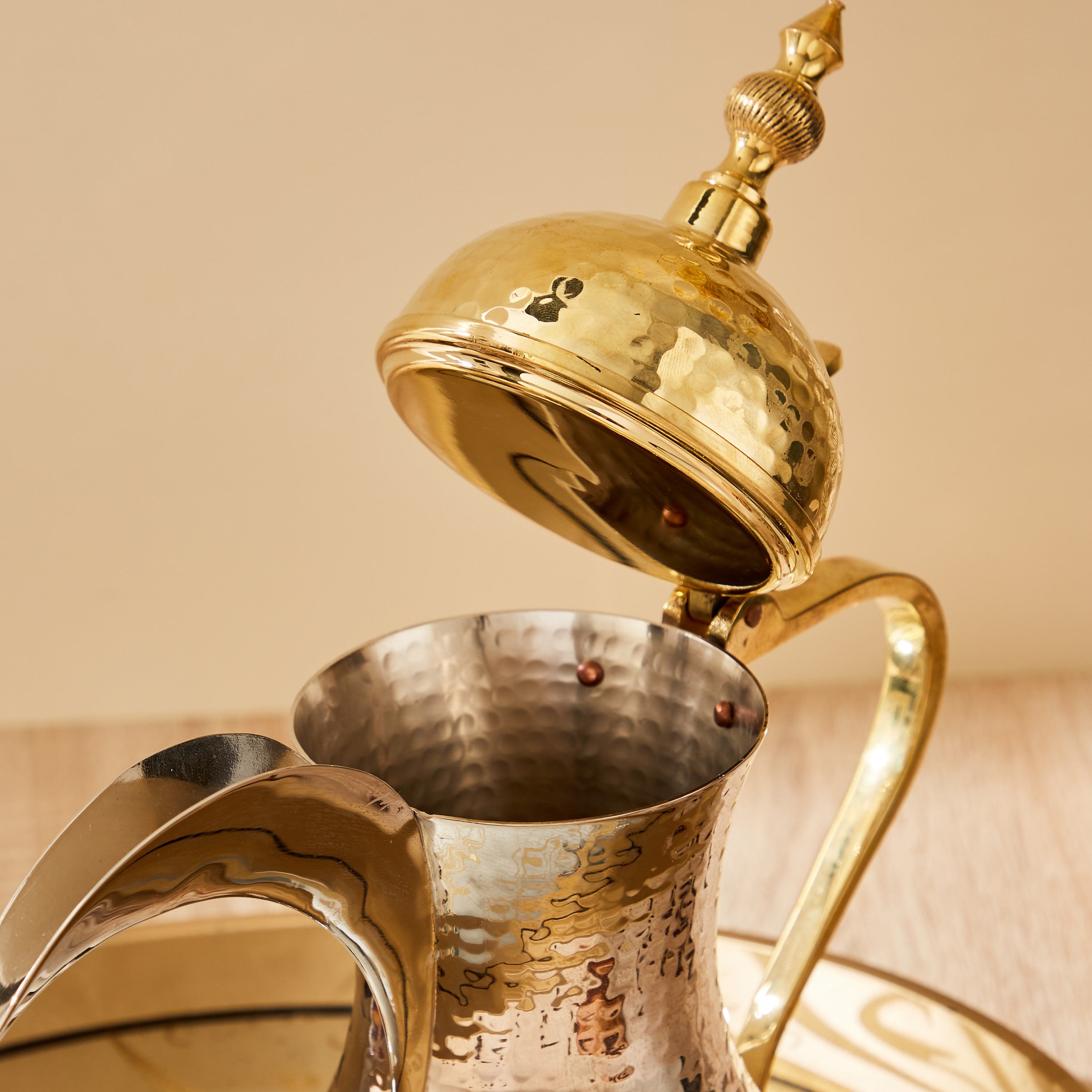 Dallah Suri Hammered Coffee Pot - 9 inches-household-kitchen-cookware-potsandpans-image-3
