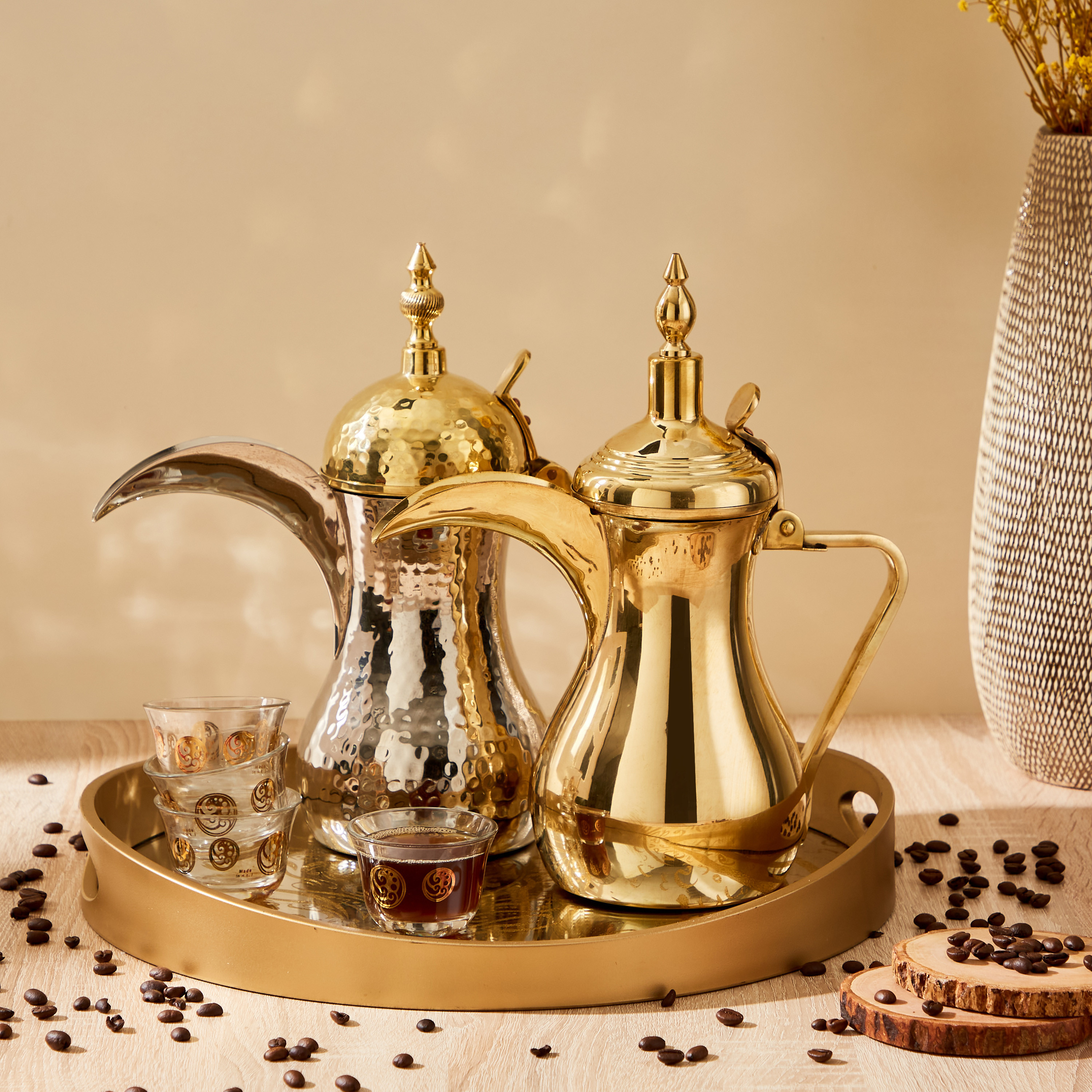 Dallah Suri Hammered Coffee Pot - 9 inches-household-kitchen-cookware-potsandpans-image-5