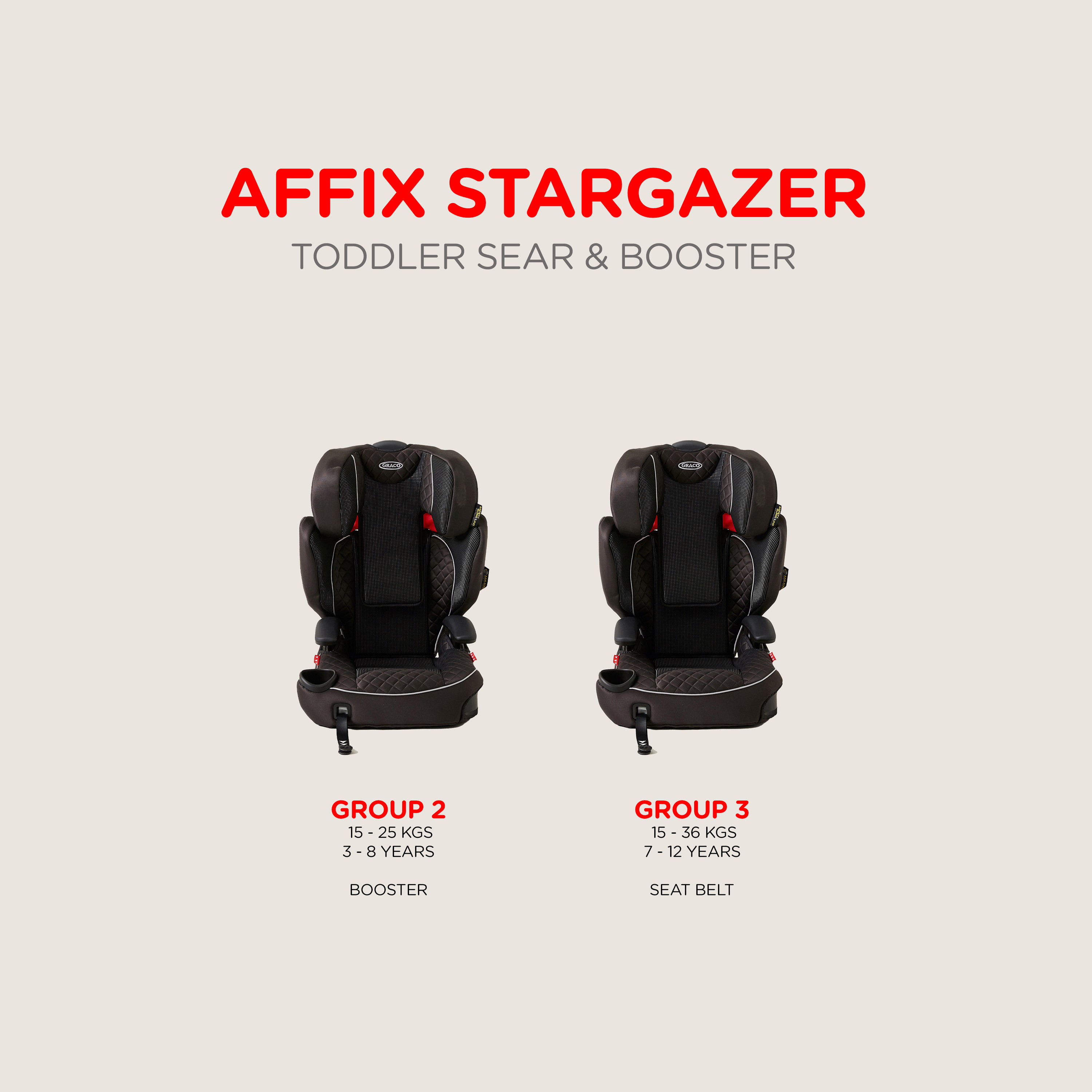 Graco Affix 2/3 high back Booster Car Seat (Stargazer) - Black (Ages 4-12 years)-baby-gear-carseats-image-3