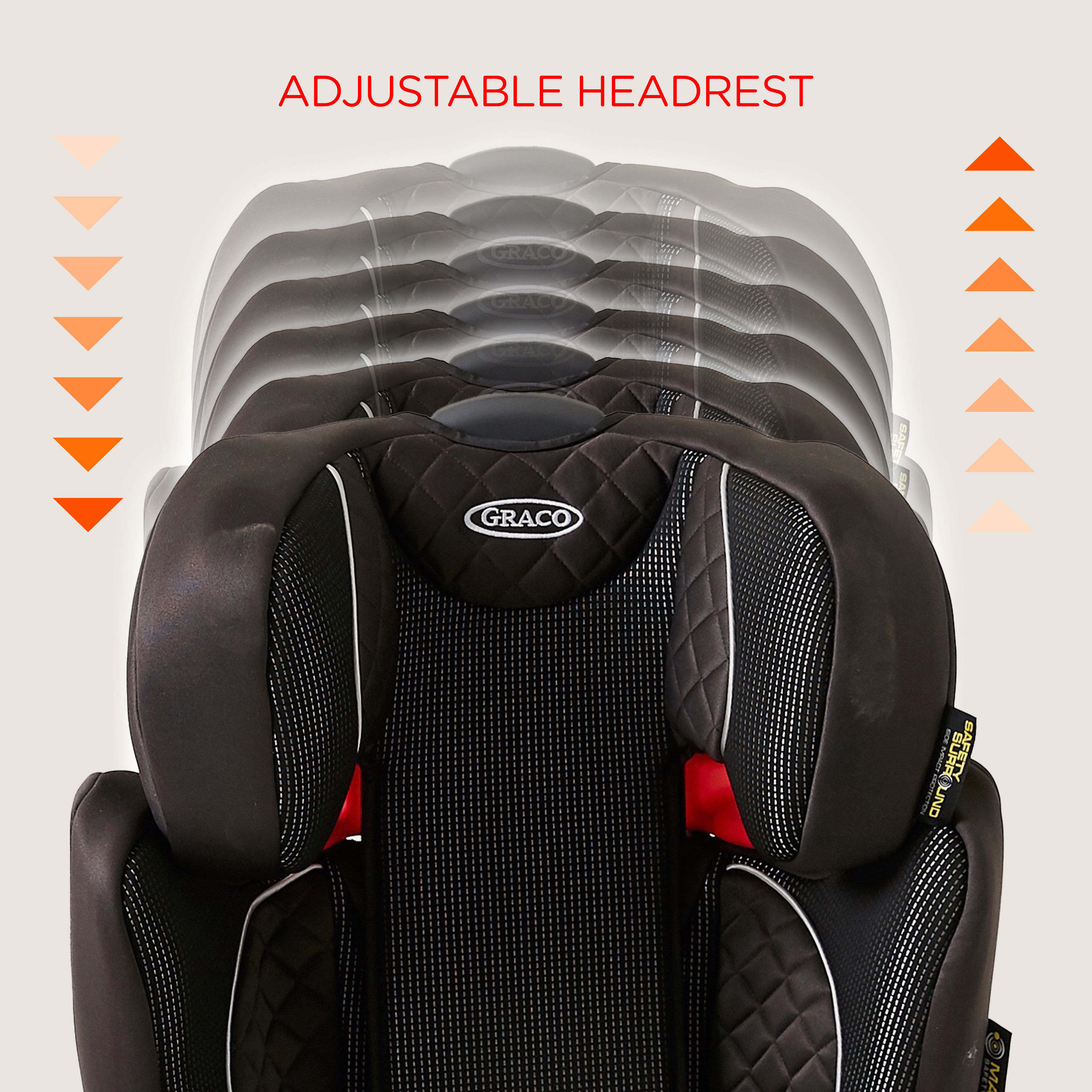 Graco Affix 2/3 high back Booster Car Seat (Stargazer) - Black (Ages 4-12 years)-baby-gear-carseats-image-6