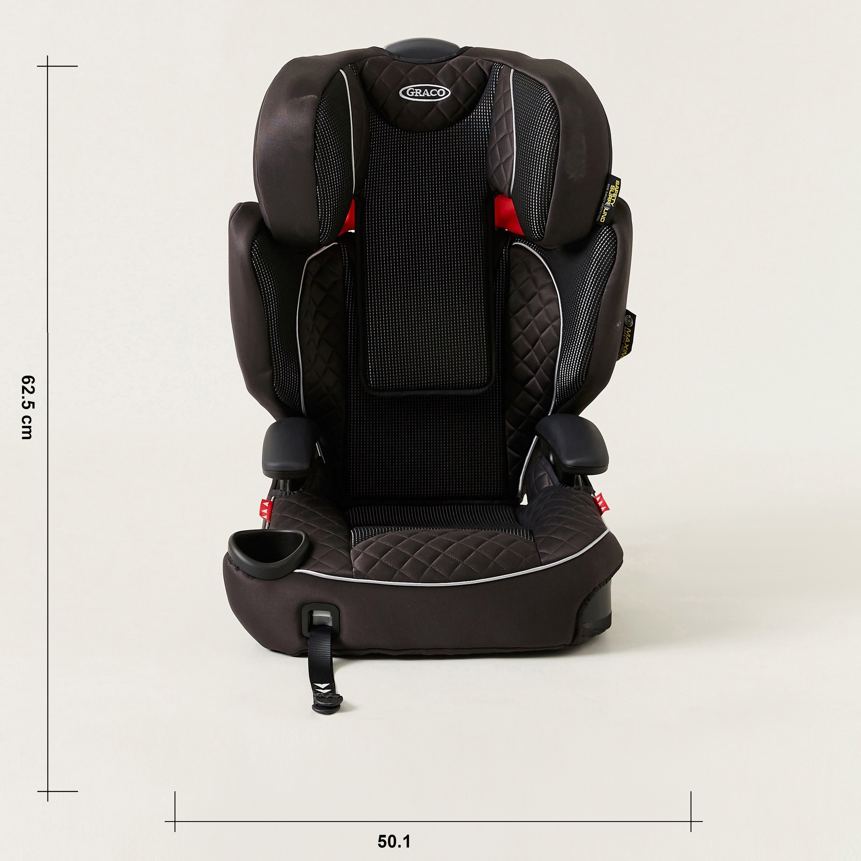 Graco Affix 2/3 high back Booster Car Seat (Stargazer) - Black (Ages 4-12 years)-baby-gear-carseats-image-8