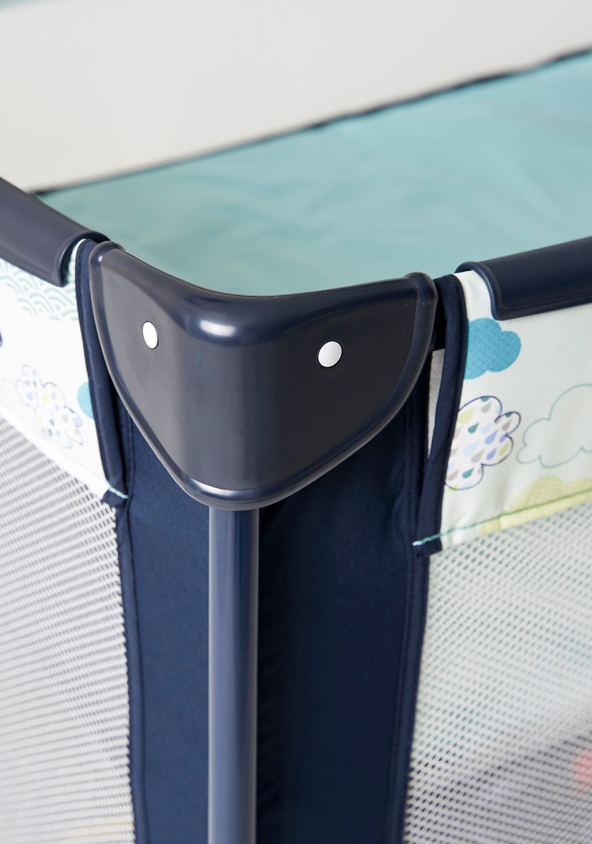 Graco Compact Blue Travel Cot with Signature Graco Push-Button Fold (up to 3 Years)-Travel Cots-image-2