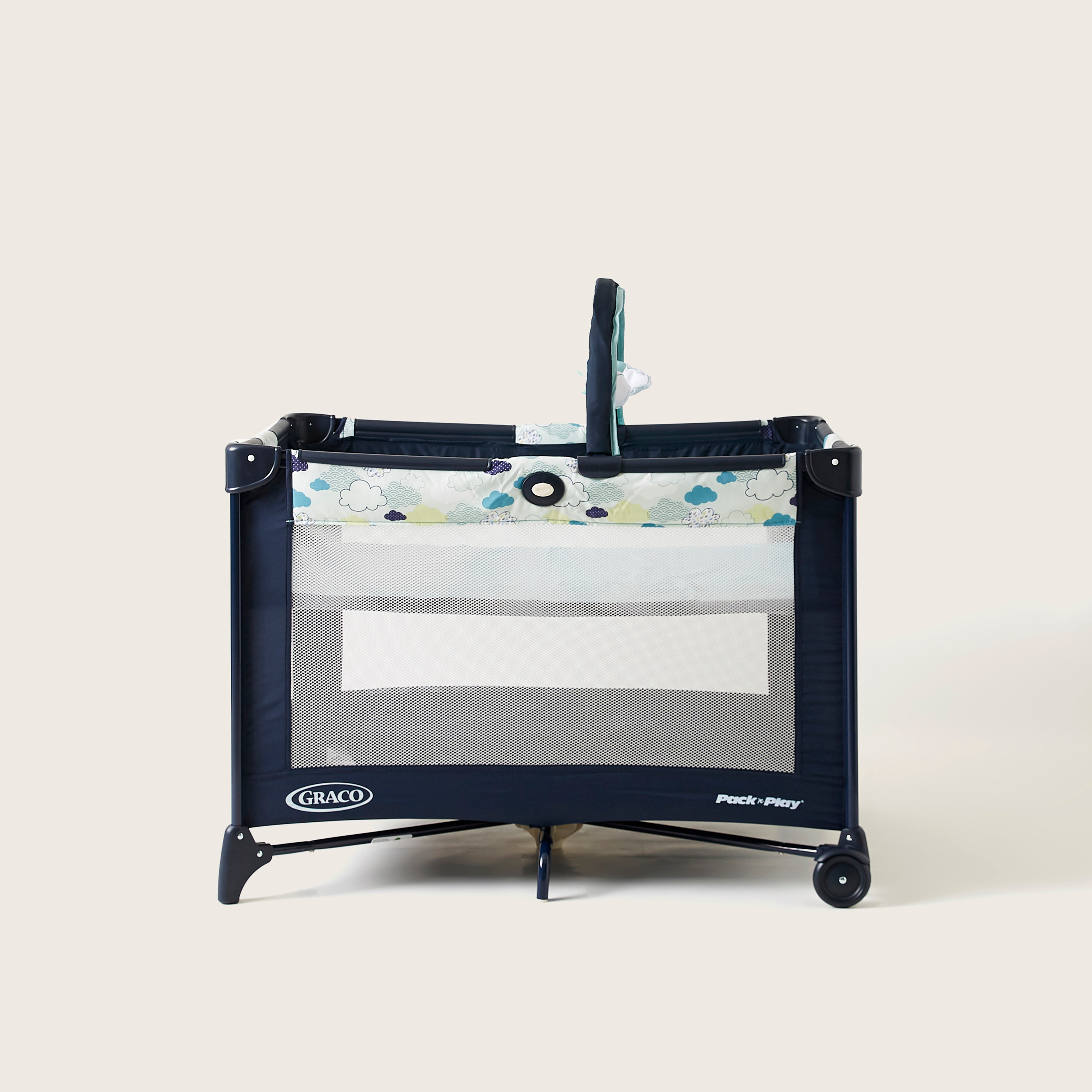 Graco Compact Blue Travel Cot with Signature Graco Push-Button Fold (up to 3 Years)-baby-nursery-furniture-cribsandbeds-travelcots-image-4