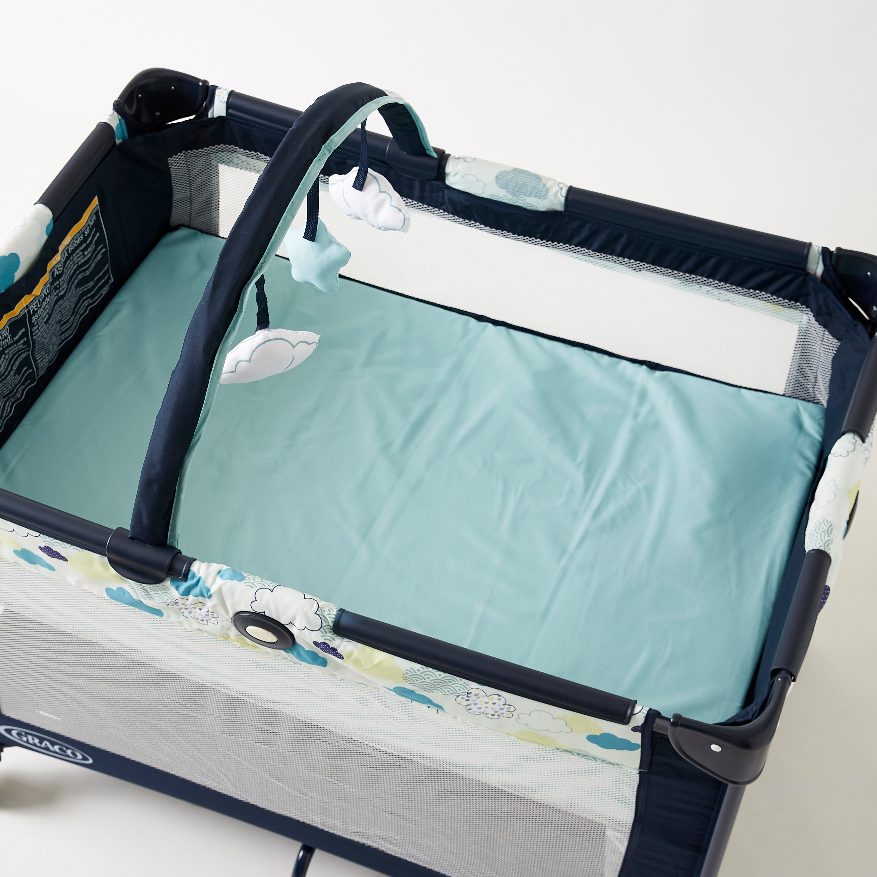 Graco Compact Blue Travel Cot with Signature Graco Push-Button Fold (up to 3 Years)-baby-nursery-furniture-cribsandbeds-travelcots-image-7