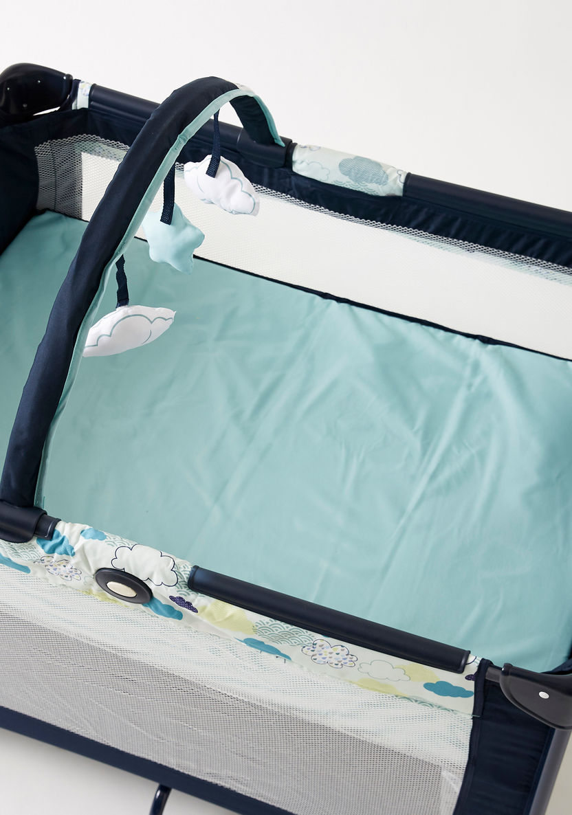 Graco Compact Blue Travel Cot with Signature Graco Push-Button Fold (up to 3 Years)-Travel Cots-image-6