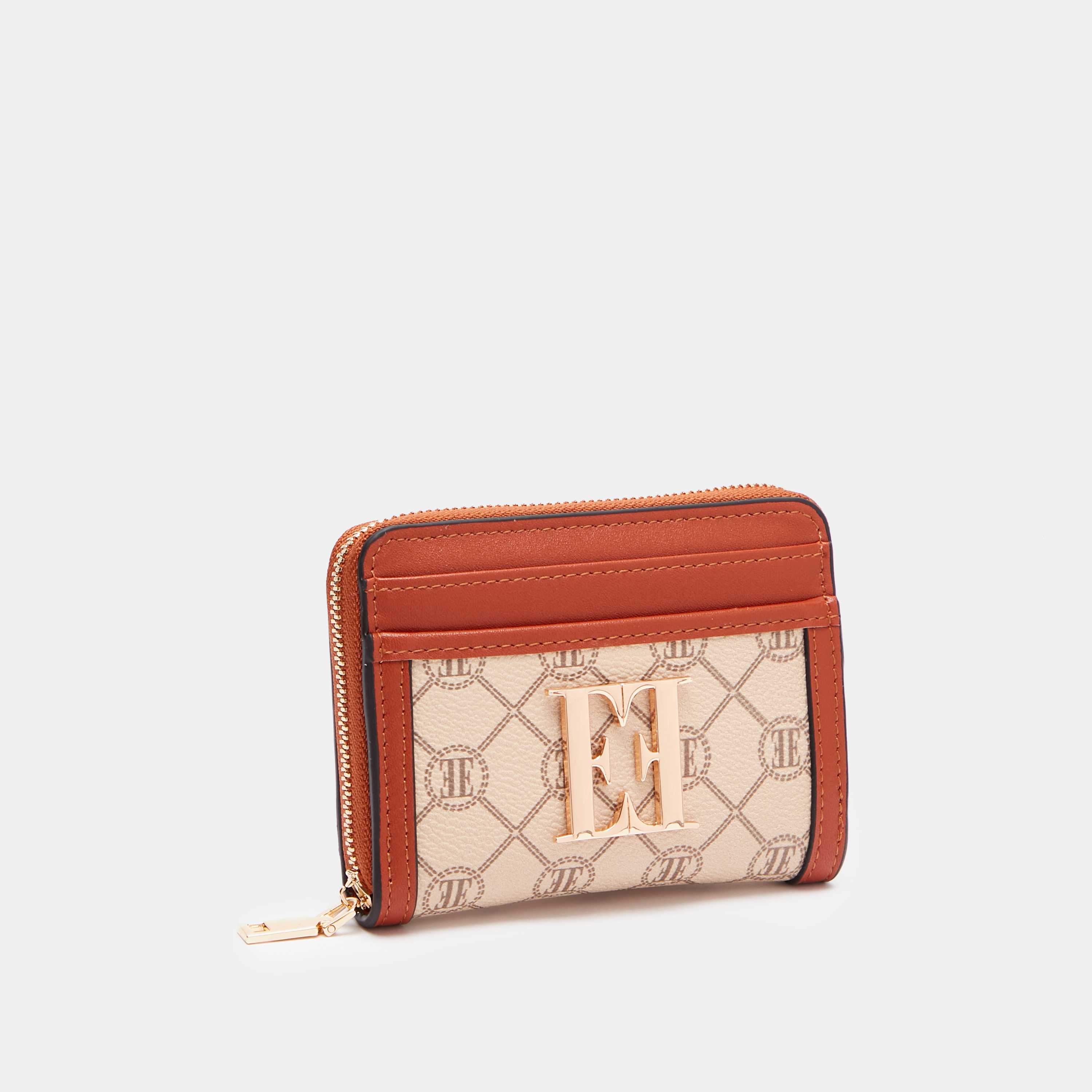 محفظة بسحاب إغلاق وطبعات مونوجرام من إيل-women-bagsandwallets-wallets-image-2