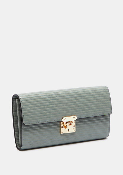 Celeste Textured Wallet with Clasp Closure