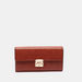 Celeste Textured Wallet with Clasp Closure-Wallets and Clutches-thumbnail-0