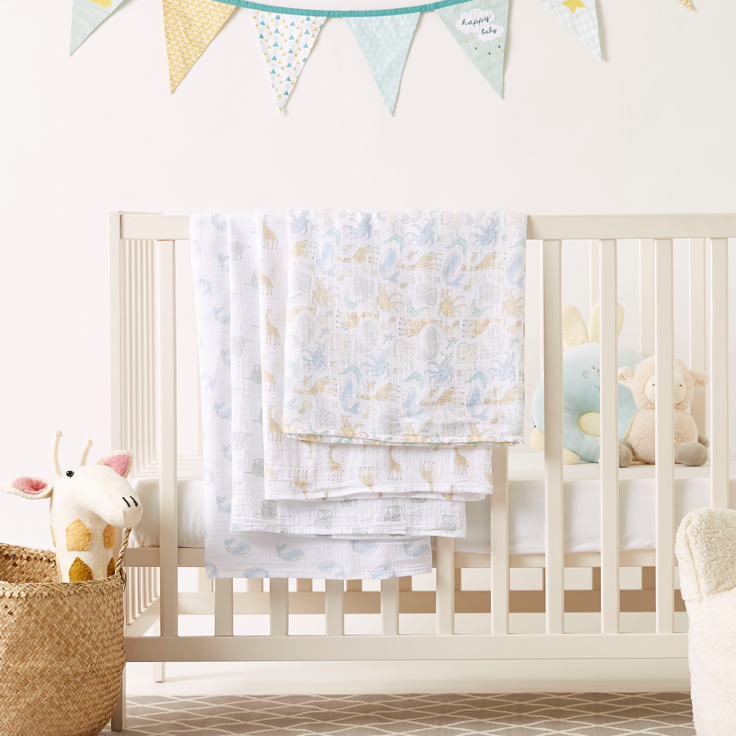 aden + anais Printed Swaddle Wrap - Set of 4-baby-nursery-blanketsandswaddles-swaddlesandsleepingbags-image-1