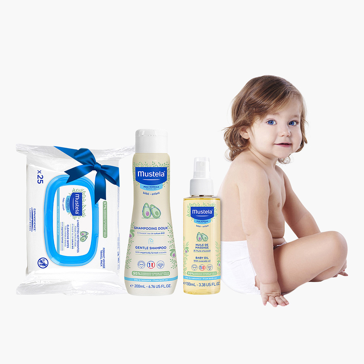 مجموعة أساسيات العناية بالطفل 3 قطع من موستيلا-baby-bathandcare-hairbodyskincare-image-1