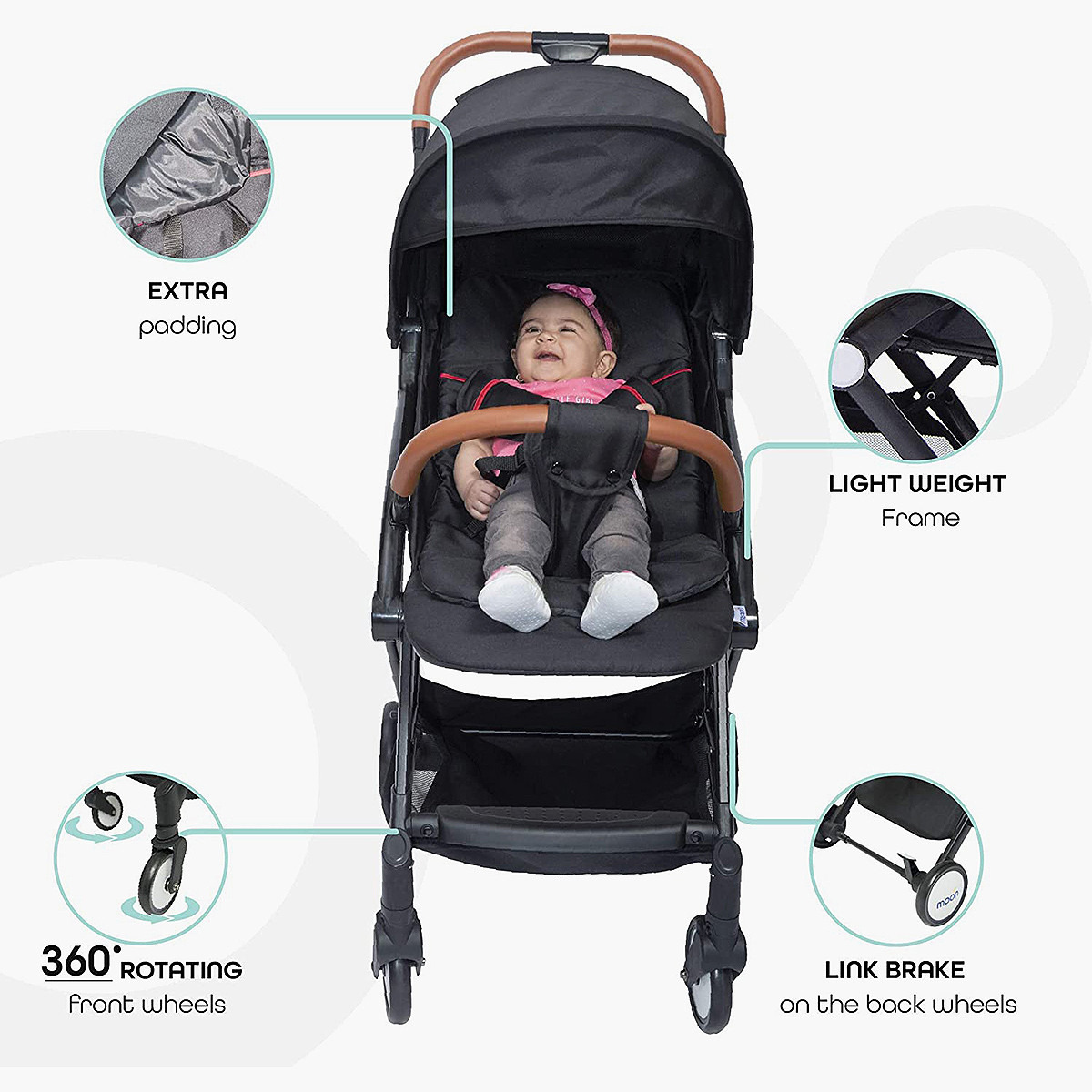 Moon Ritzi Cabin Approved Stroller with Adjustable Handlebar and Basket-baby-gear-strollersandprams-strollers-image-3