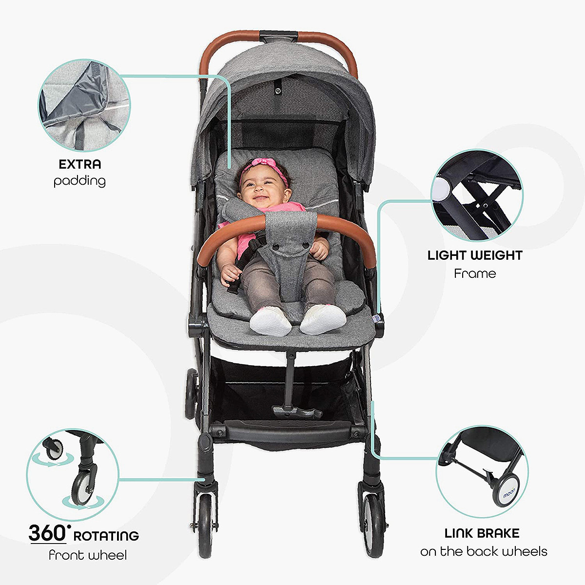 Moon Ritzi Cabin Stroller with 3-Fold System and Storage Basket-baby-gear-strollersandprams-strollers-image-3