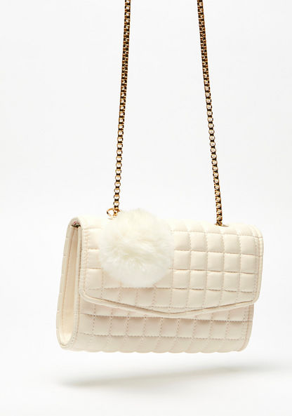 Missy Quilted Shoulder Bag with Chain Strap and Magnetic Closure