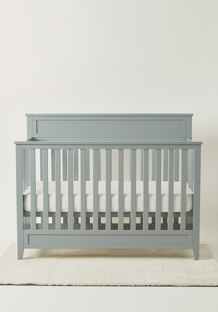 Juniors Fairway Grey 2-in-1 Wooden Crib with Three Adjustable Heights (Up to 3 years)-Baby Cribs-image-2