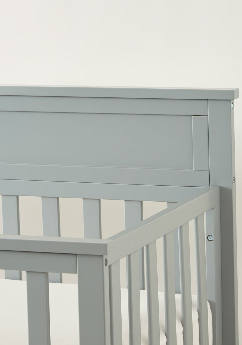 Juniors Fairway Grey 2-in-1 Wooden Crib with Three Adjustable Heights (Up to 3 years)-Baby Cribs-image-4