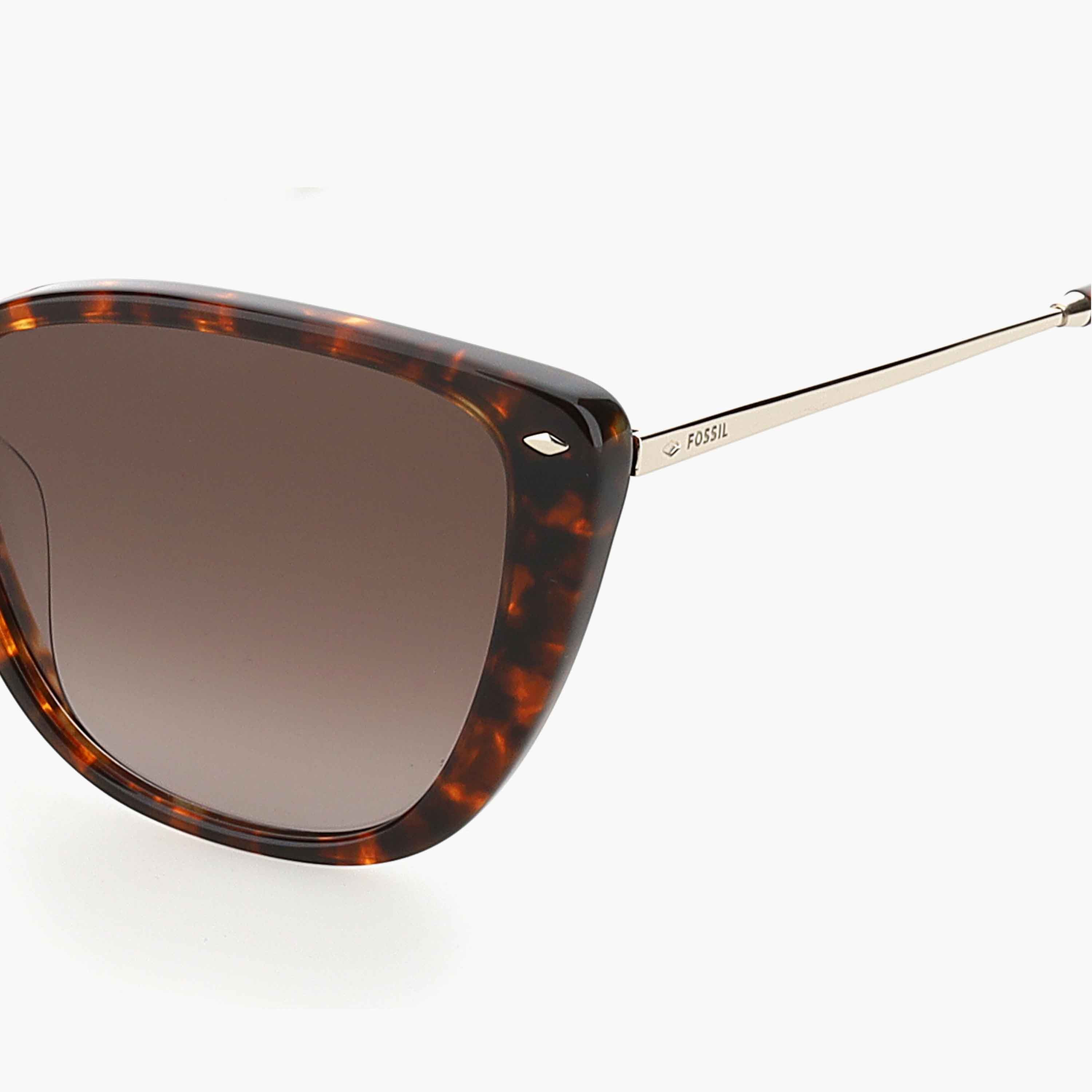 Fossil Women's UV Protected Brown Shaded Lens 54 mm Cat Eye Sunglasses | 203206-women-sunglasses-image-4