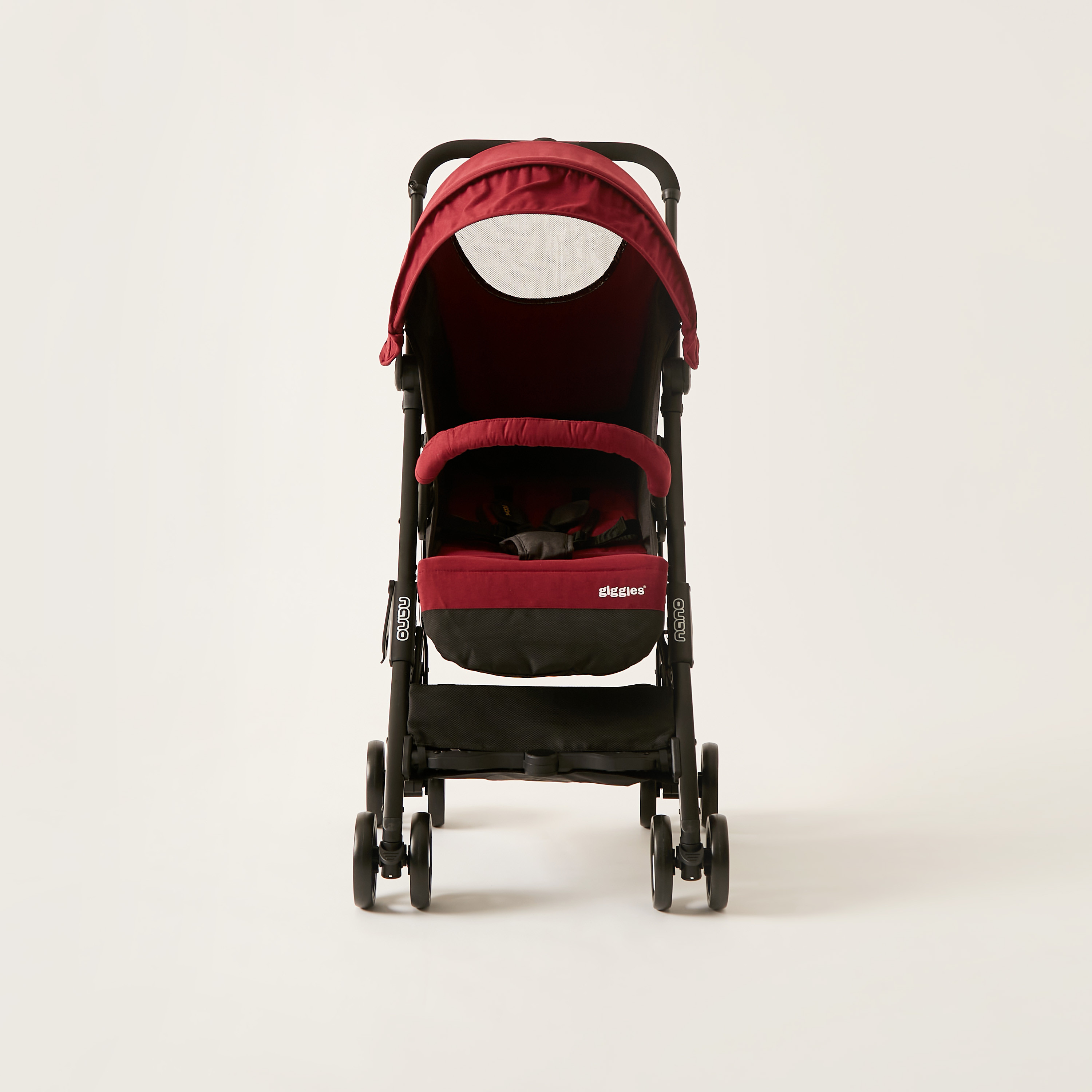 Giggles Red Nano 3 Fold Baby Stroller with Multi-Position Reclining Seat (Upto 3 years)-baby-gear-strollersandprams-strollers-image-6