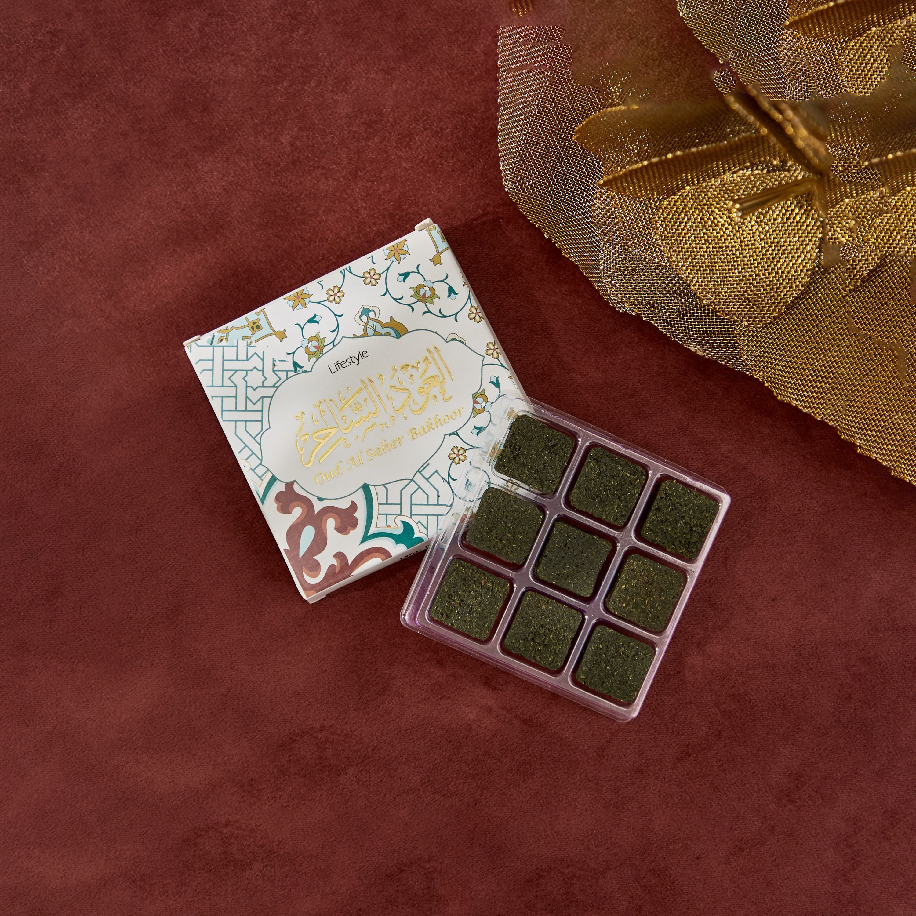 Dukhni Oud Al Saher Bakhoor Tray - 18 gms-household-homefragrance-potpourri-image-1