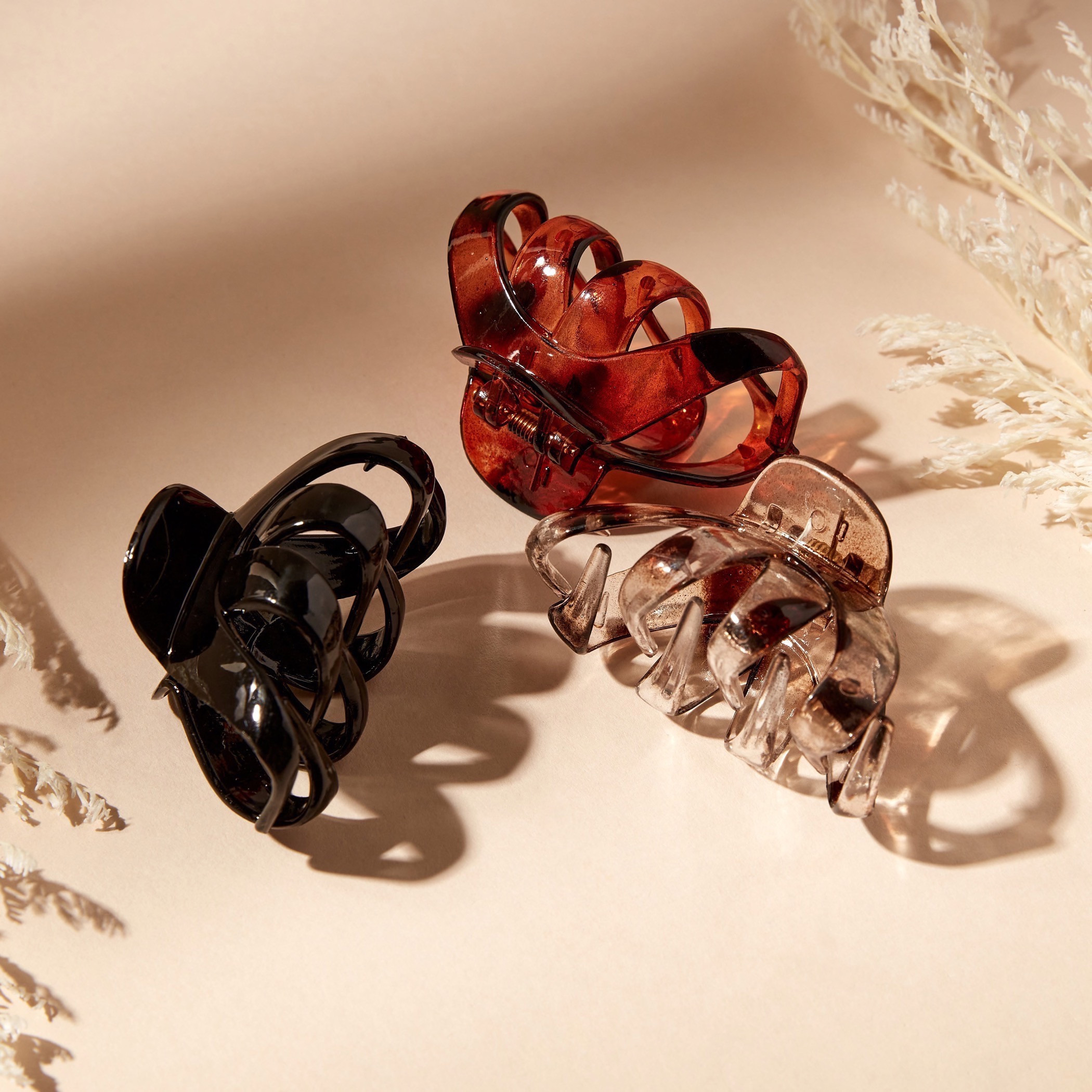 مشبك شعر سادة - طقم 3 قطع-women-hairaccessories-clamps-image-1