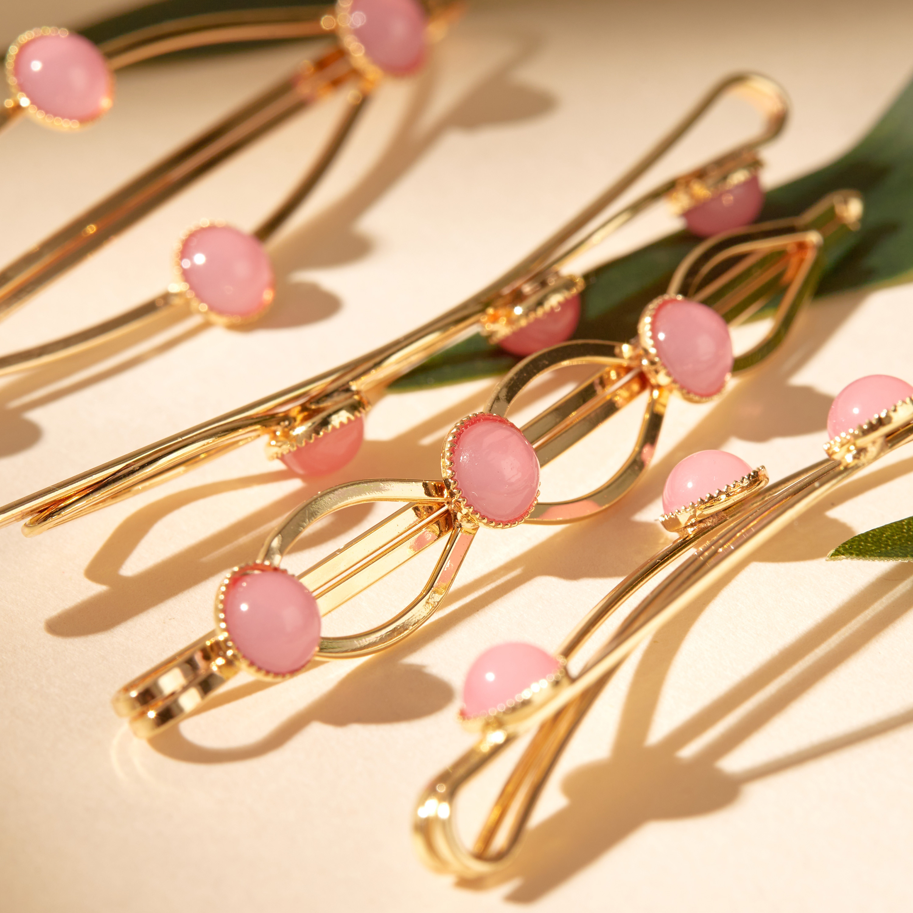 دبوس شعر ميتاليك مزين بالأحجار - طقم من 4-women-hairaccessories-hairpins-image-3