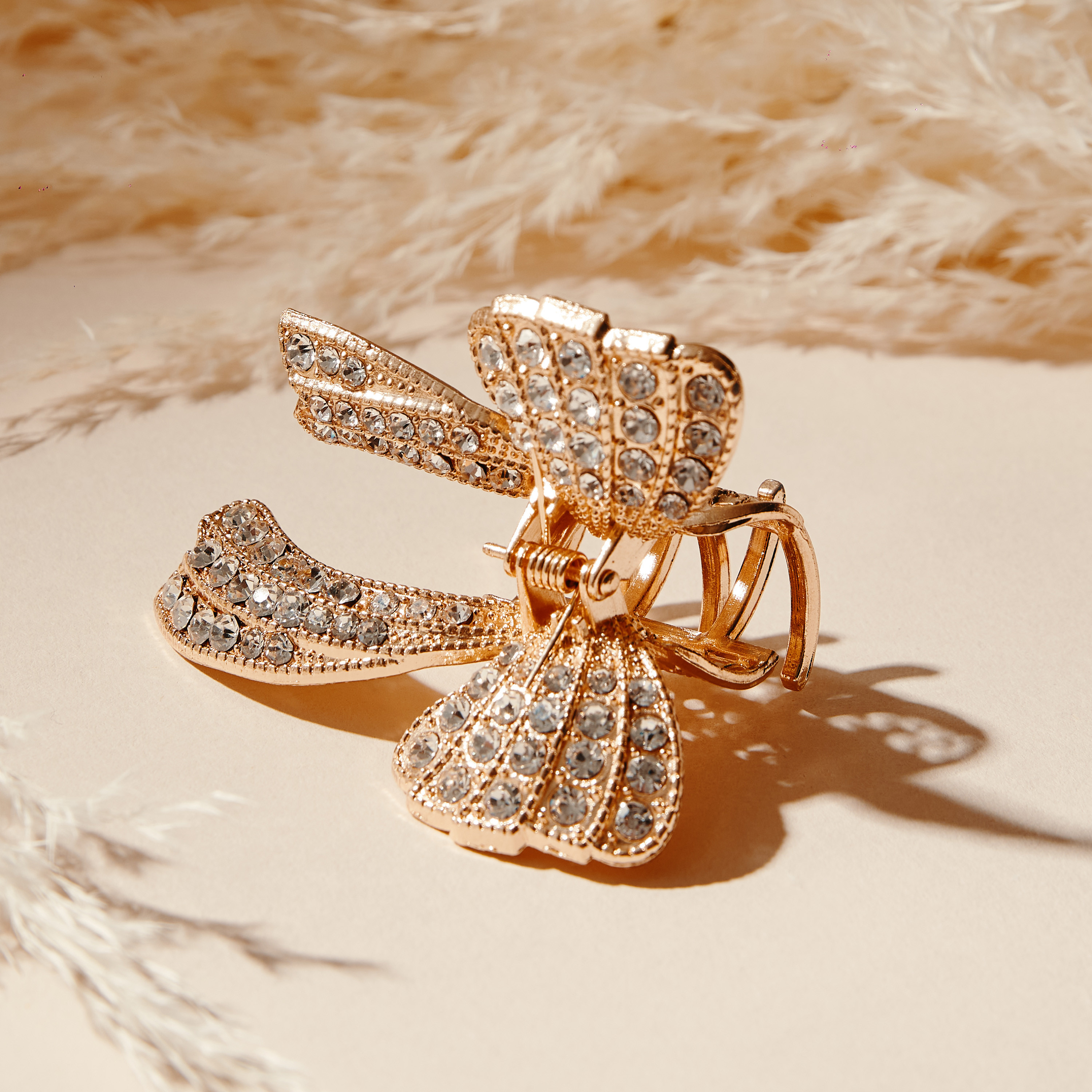 Butterfly Shaped Hair Clamp with Studded Detail-women-hairaccessories-clamps-image-2